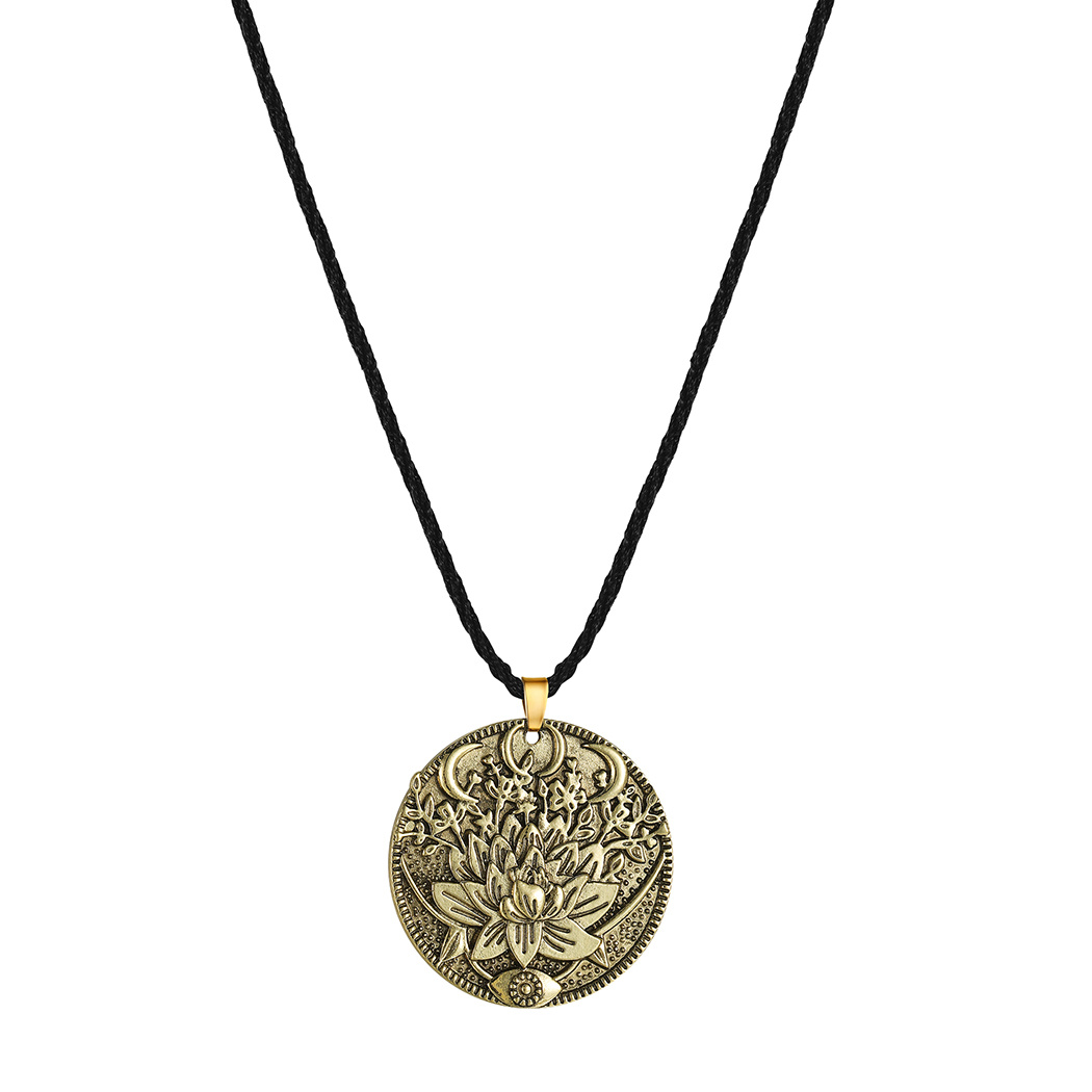 mens lotus necklace