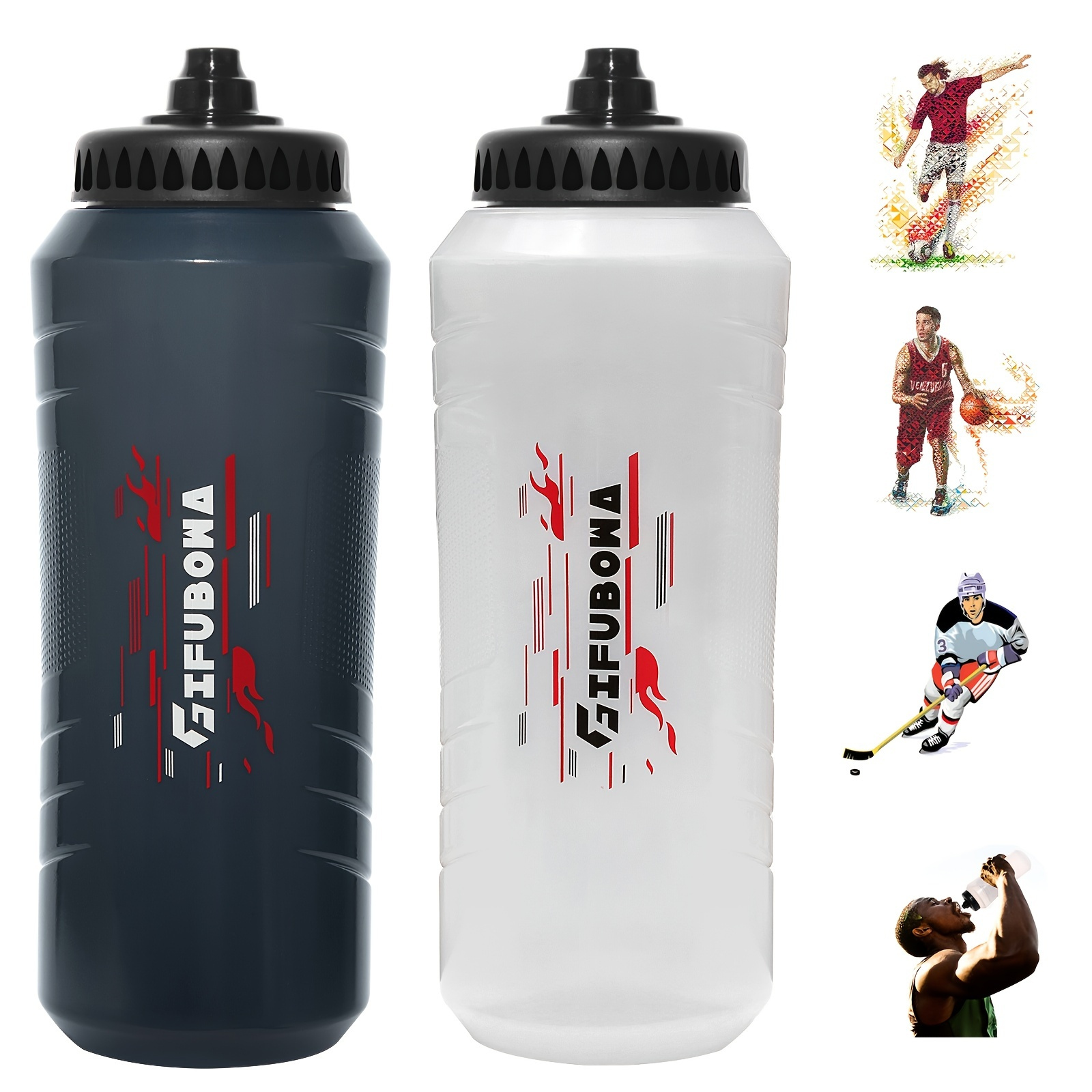  #helio – Botella de agua Hashtag plateada, boca pequeña, 325 ml  : Deportes y Actividades al Aire Libre