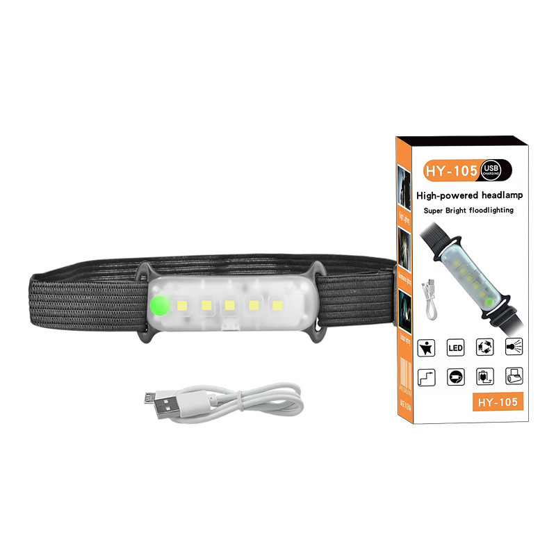 Bright LED Headlamp: USB Rechargeable Head Mounted Flashlight For Outdoor  Walking, Hiking, Running, Fishing