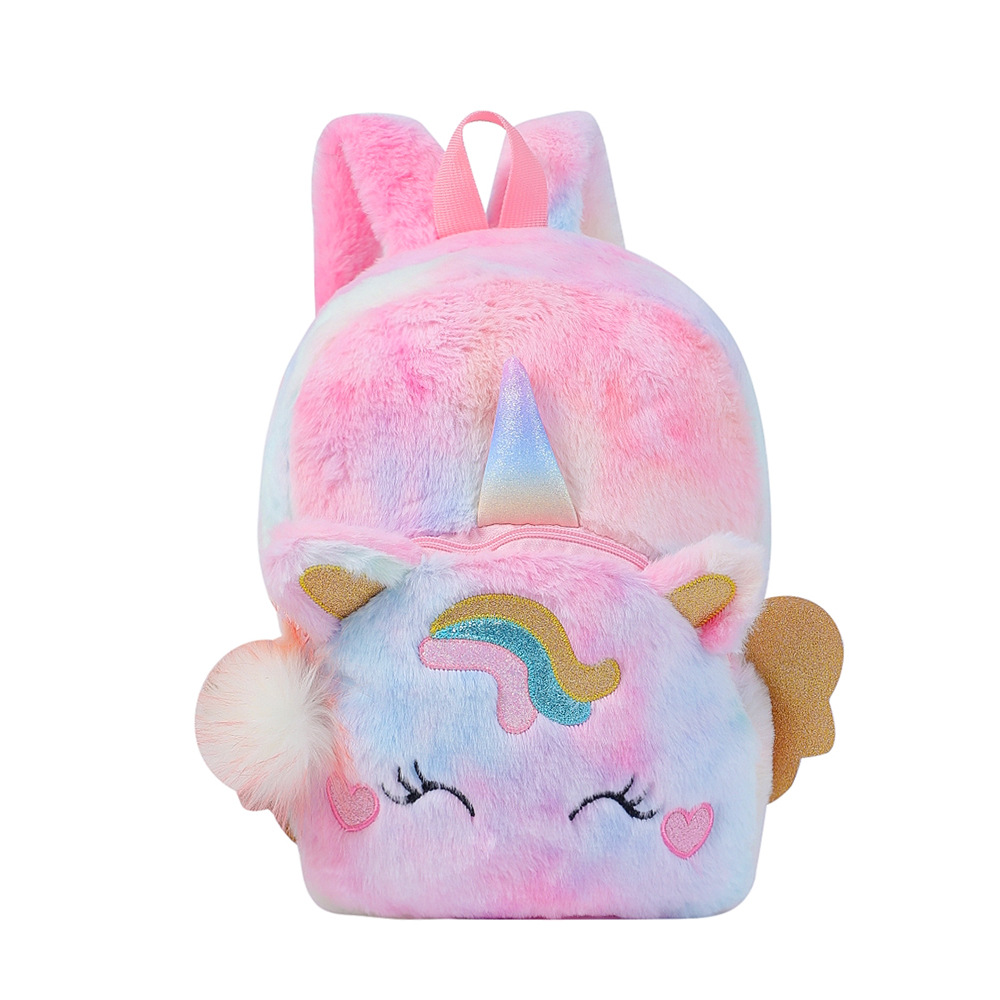 Unicorn Wings Backpack Cute Plush Backpack Kindergarten - Temu