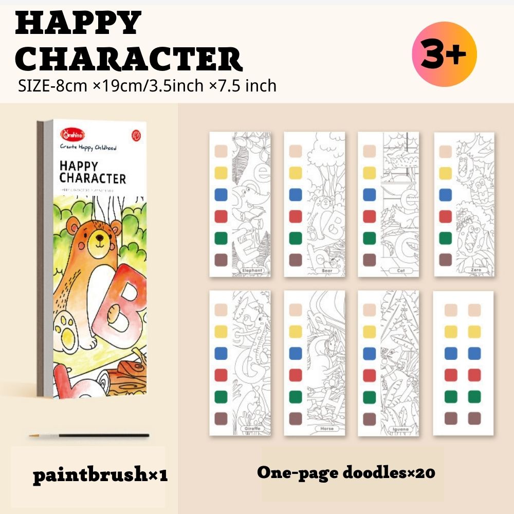 20sheets/set Pocket Watercolor Painting Book, Watercolor Bookmarks