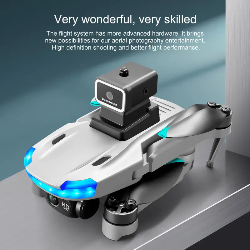 s138 foldable drone with auto avoid obstacles hd camera brushless motor live video gravity sensor gesture control optical flow positioning headless mode 3d flip rtf includes carrying bag details 11
