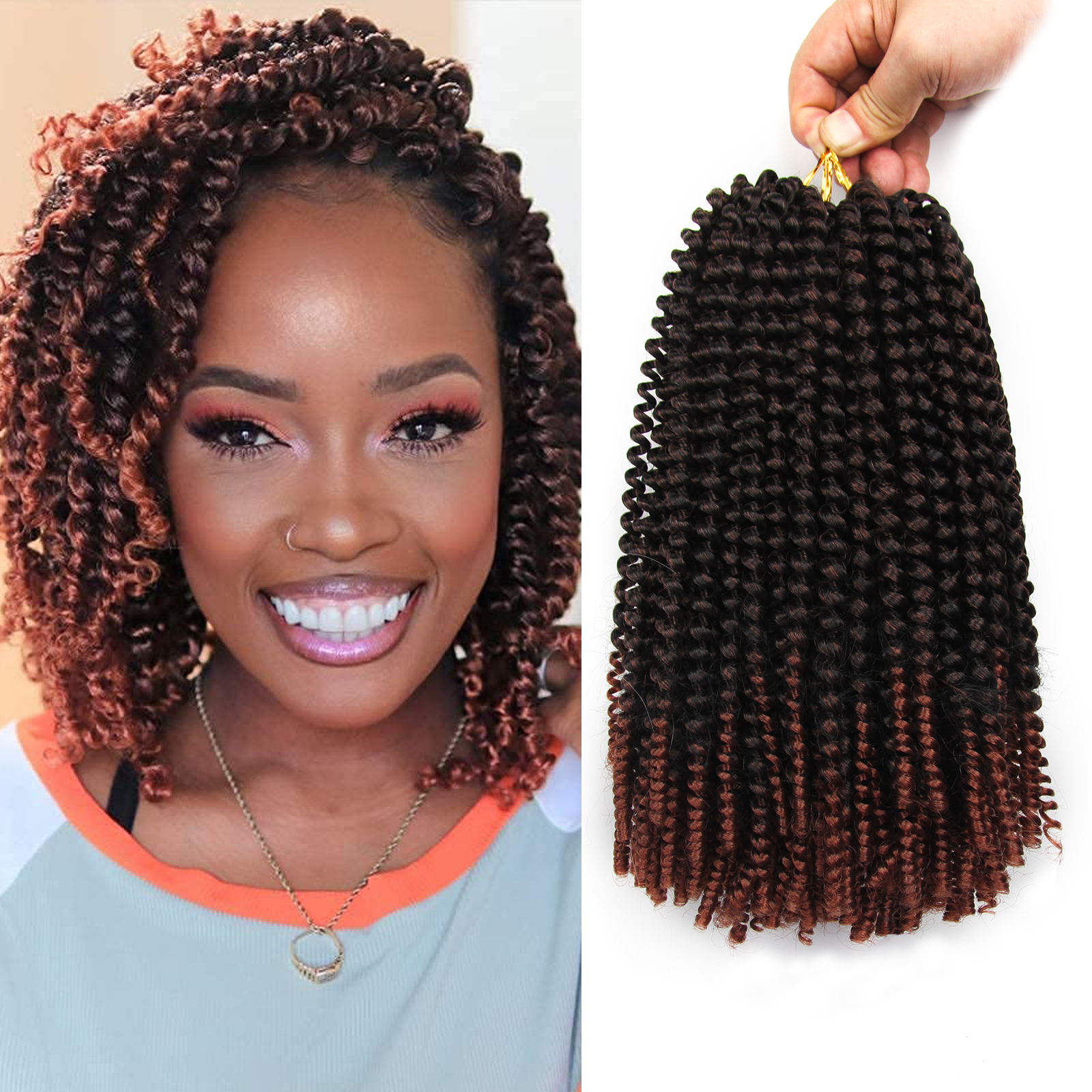 Spring Twist Crochet Hair Women Bomb Spring Twist Hair - Temu