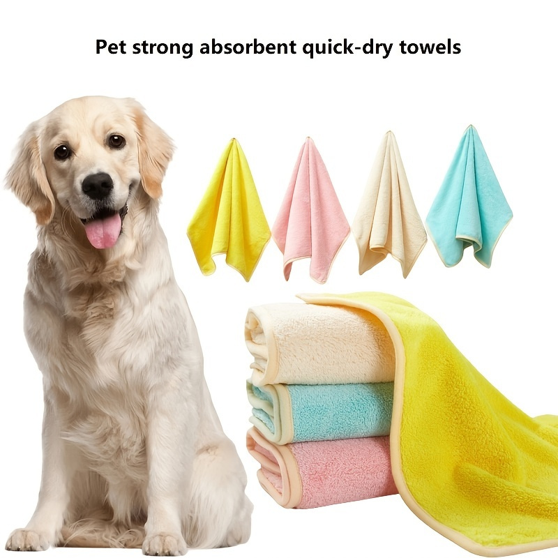 Quick-drying Pet Towel Bath Absorbent Towel Soft Lint-free Dogs Cats Bath  Towels Absorbent Small ThickTowel Special Pet Products