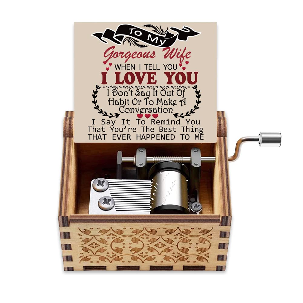 Beauty and The Beast - Carillon in legno per San Valentino, Natale,  anniversario, regalo per moglie, fidanzata, marito, fidanzato, ragazza,  manovella : : Casa e cucina