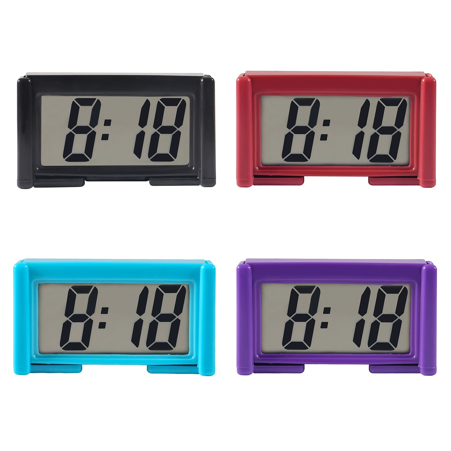 Limily Bbtoo Horloge numérique pour voiture - Petite horloge numérique à  piles - Horloge numérique véhicule - Autocollant LED pour tableau bord :  : Auto et Moto