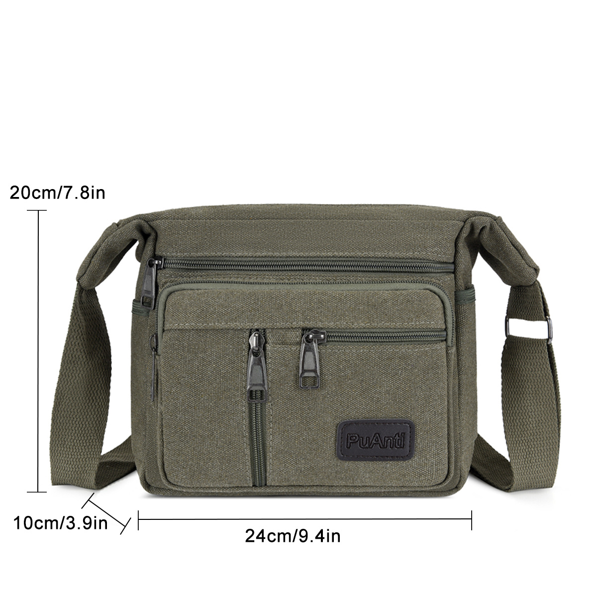 Men's Vintage Canvas Messenger Bag, Casual Travel Crossbody Bag, Multi  Pocket Large Capacity Shoulder Bag - Temu