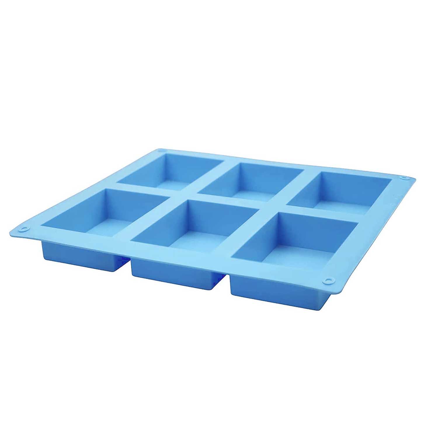 3PCS 42oz Blue Soap Molds, Flexible Rectangular Silicone Soap
