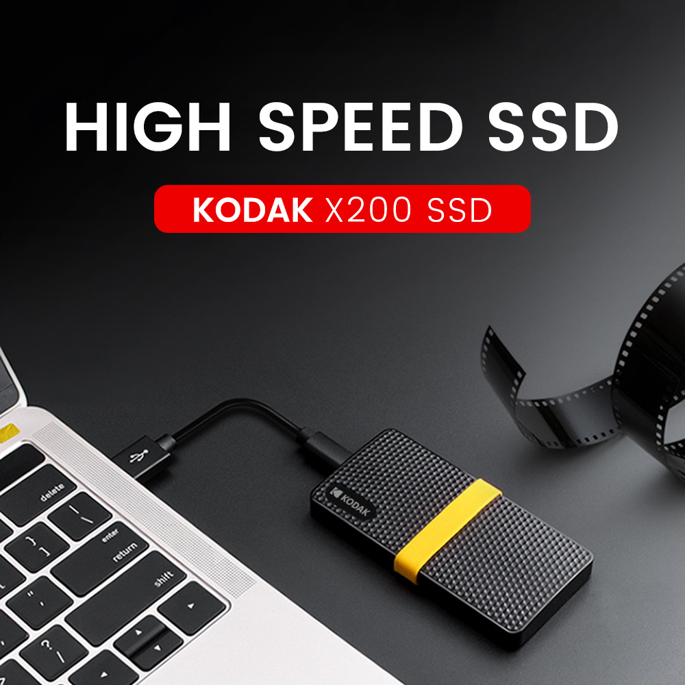 Acheter KODAK X203 USB3.2 Mini métal PSSD 256GB 2 en 1 disque SSD externe  128GB 512GB 1 to pour ordinateurs portables de bureau PS5 XBOX PS4