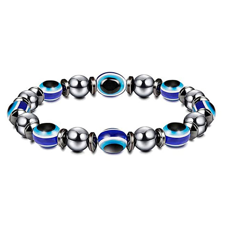 Men's Hematite Therapy Bracelet for Stress Relief and Anxiety