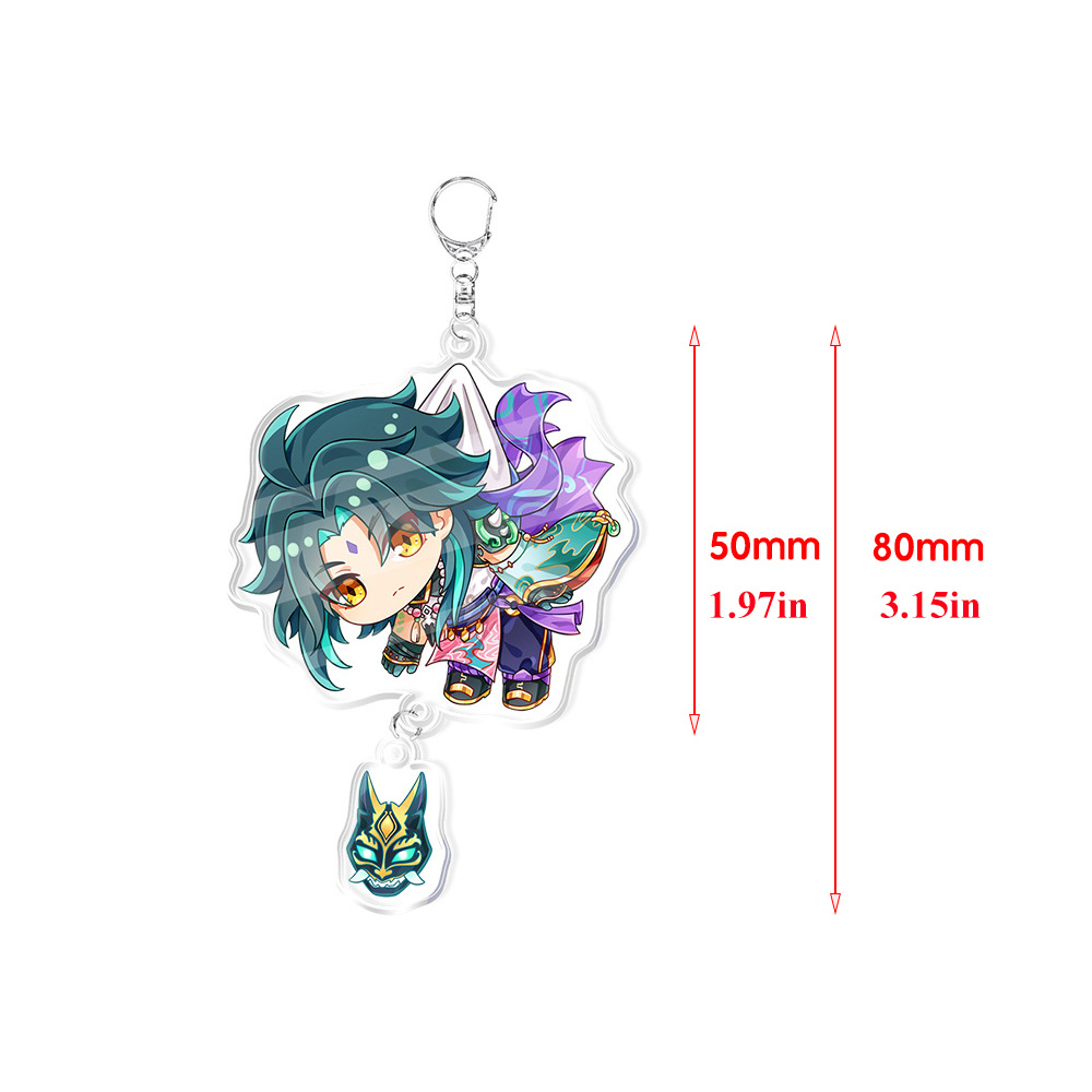 Acrylic Anime Keychain Cartoon Luminous Cute Mouse Key chain Charm Friends  Gift Bags Mobile Phone Cute Keychain Accessories