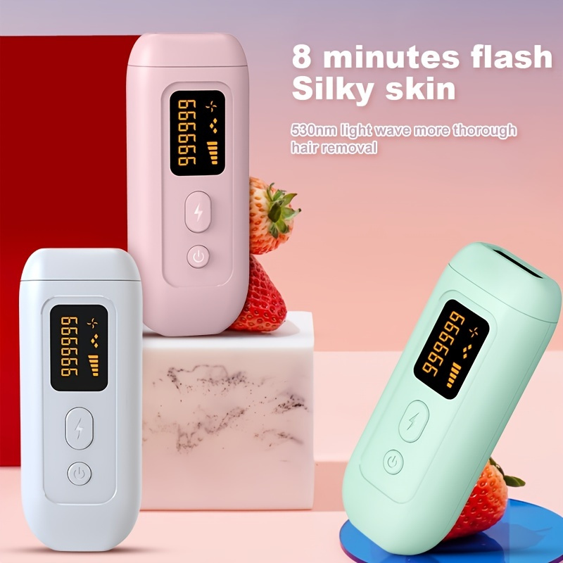 1pc Effective And Safety IPL Hair Removal Device For Women And Men, Permanent Hair Removal 999,999 Flashes Painless Hair Remover On Armpits Back Legs Arms Face Bikini Line, 5 Different Modes, Also Help To Smooth Skin 7.08"x2.68"