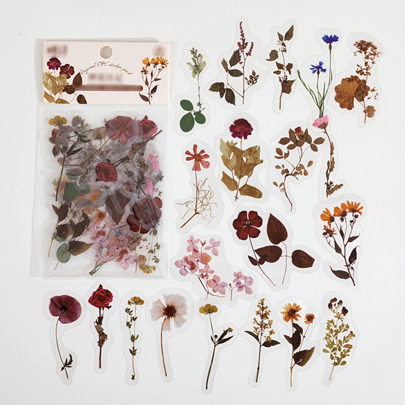 Kawai Vintage Plant Flower Stickers Waterproof Stickers - Temu