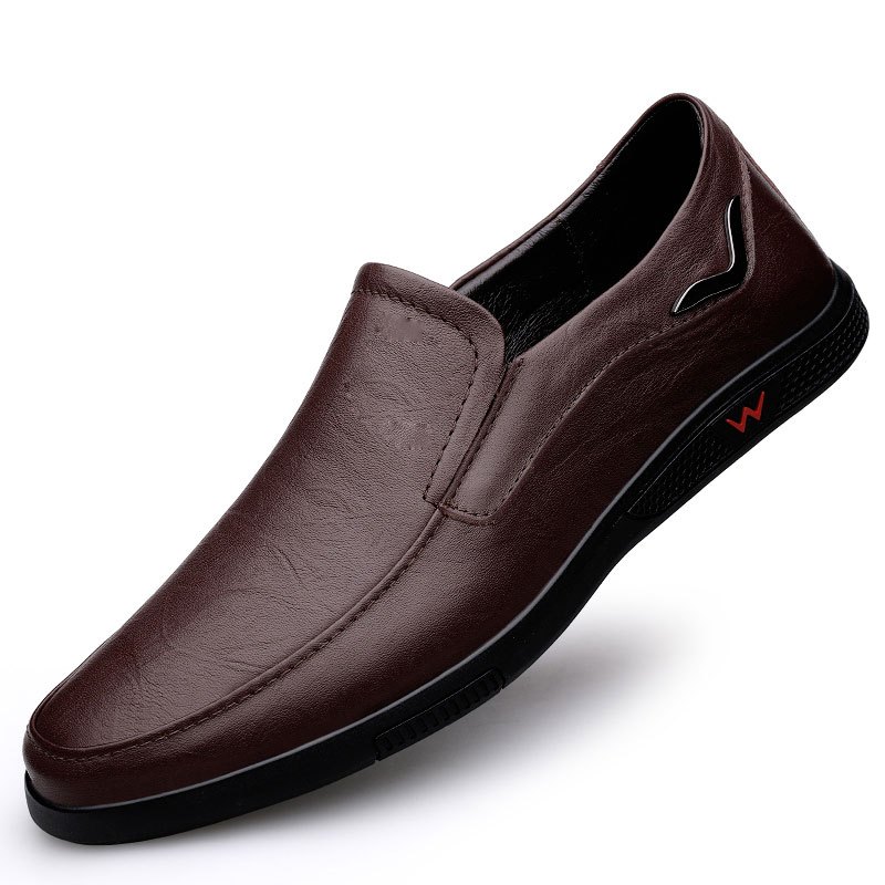 Clohoo Men S Personalized Leather Dress Shoes Customizable Slip On Flat