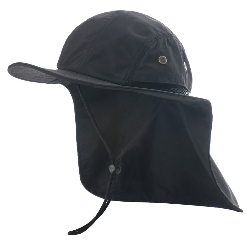 Eccomum Wide Brim Sun Hat with Detachable Neck Flap and Face Cover Men  Women Fishing Outdoor Travel Hat