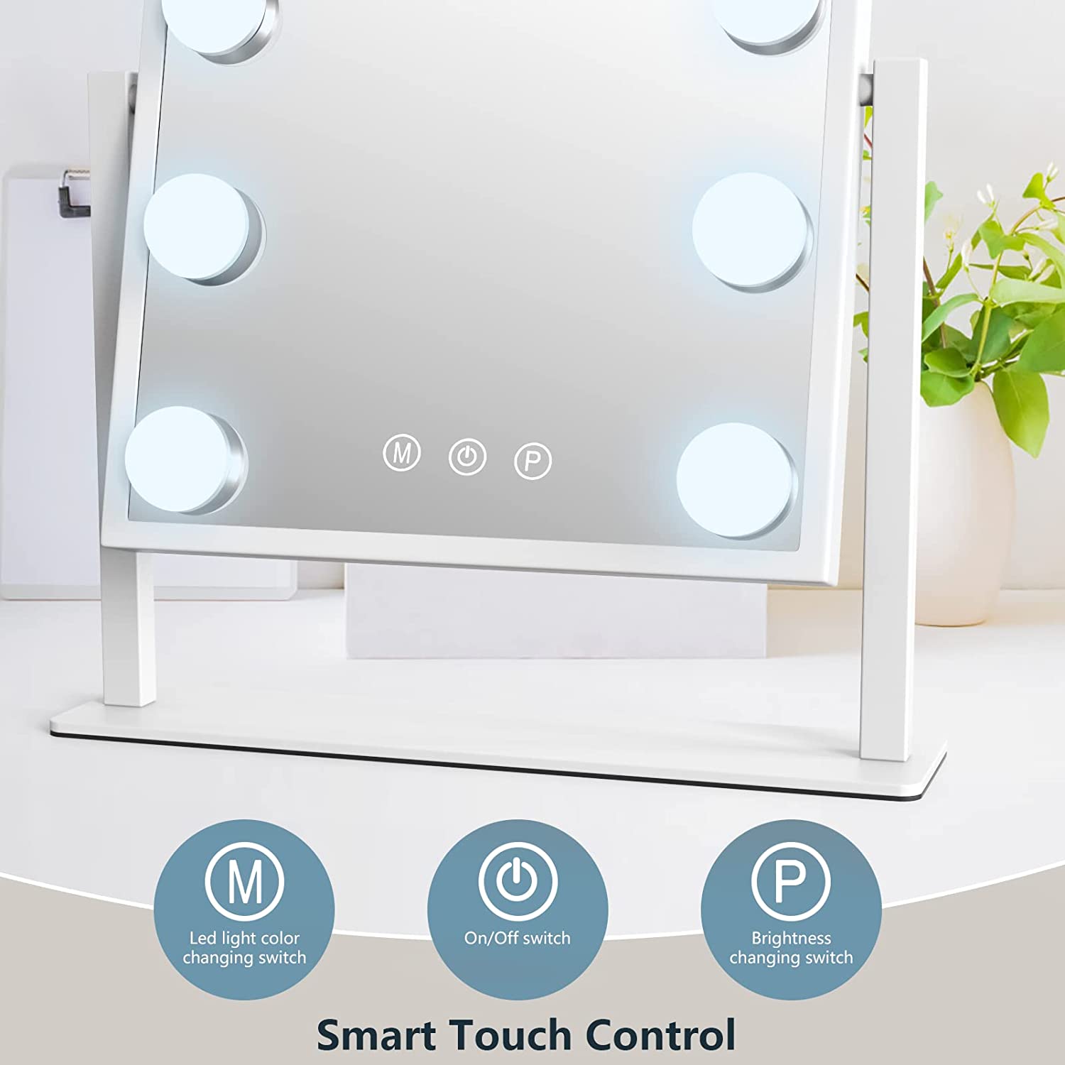 MATICOD Motion Sensor Vanity Lights for Mirror, 13FT Color & Brightness  Dimmable LED Lights for Mirror Lights, Auto ON/Off Makeup Light Vanity Light,  Stick On Install (Mirror Not Included) 
