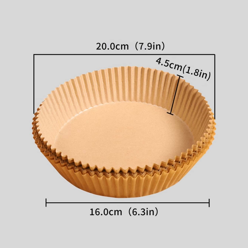 100PCS Air Fryer Paper Liners Disposable 6.3 Inch Round Airfryer Oven  Insert Parchment Sheets Grease and Water Proof Non Stick Basket Liners for  Baking Cooking 