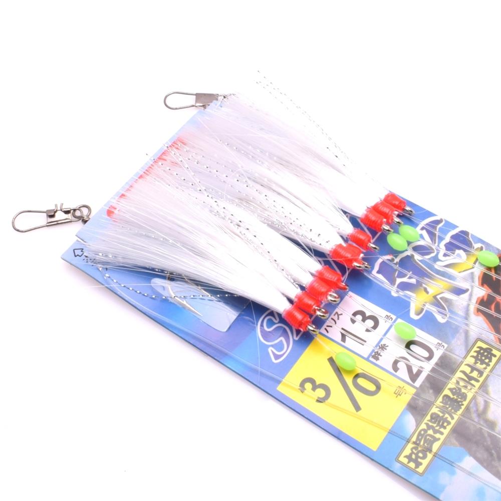  Okuyonic Luminous Feather Fishing String Hooks, Luminous Fish  Lure Rigs Resistant Glow in Water Atrractive 5 Hooks for Freshwater (2#) :  Sports & Outdoors