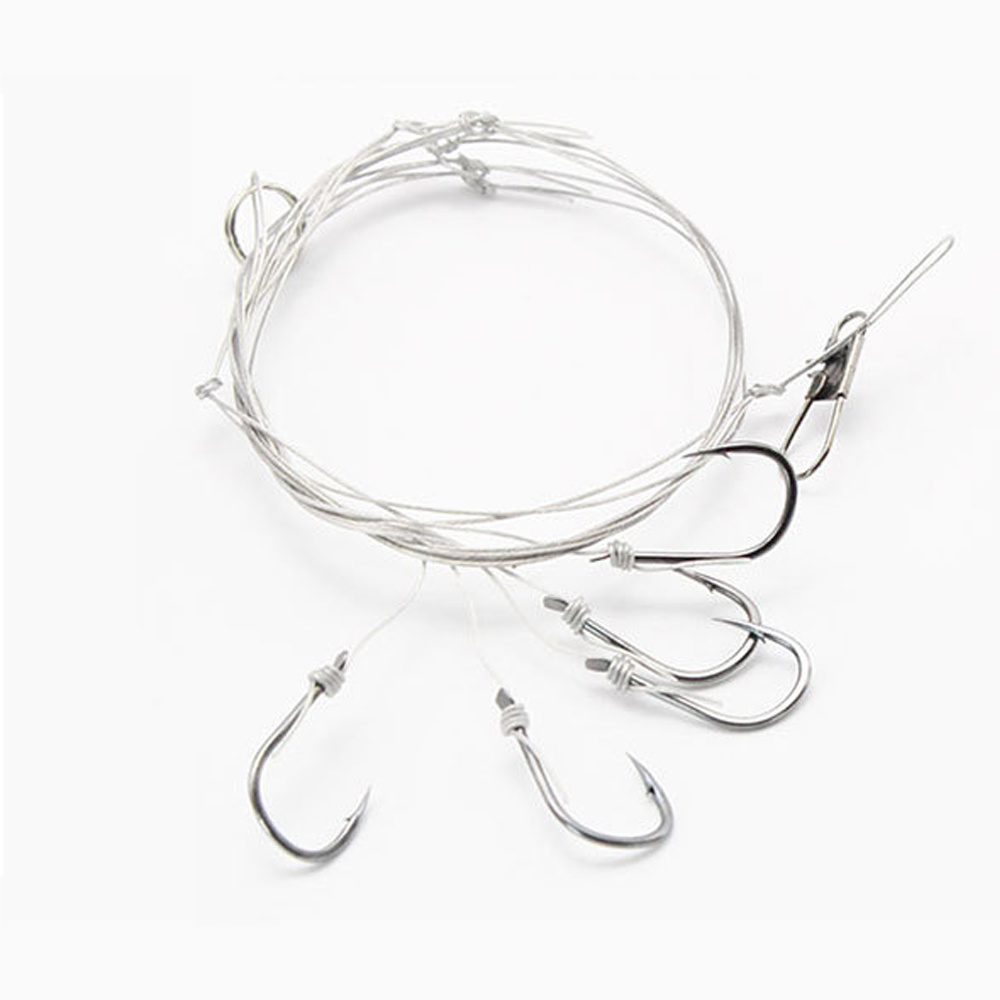 Premium Fishing Hook Set - High Carbon Steel Hooks With Stainless Steel Wire, Sizes 6-12 For Versatile Fishing Options