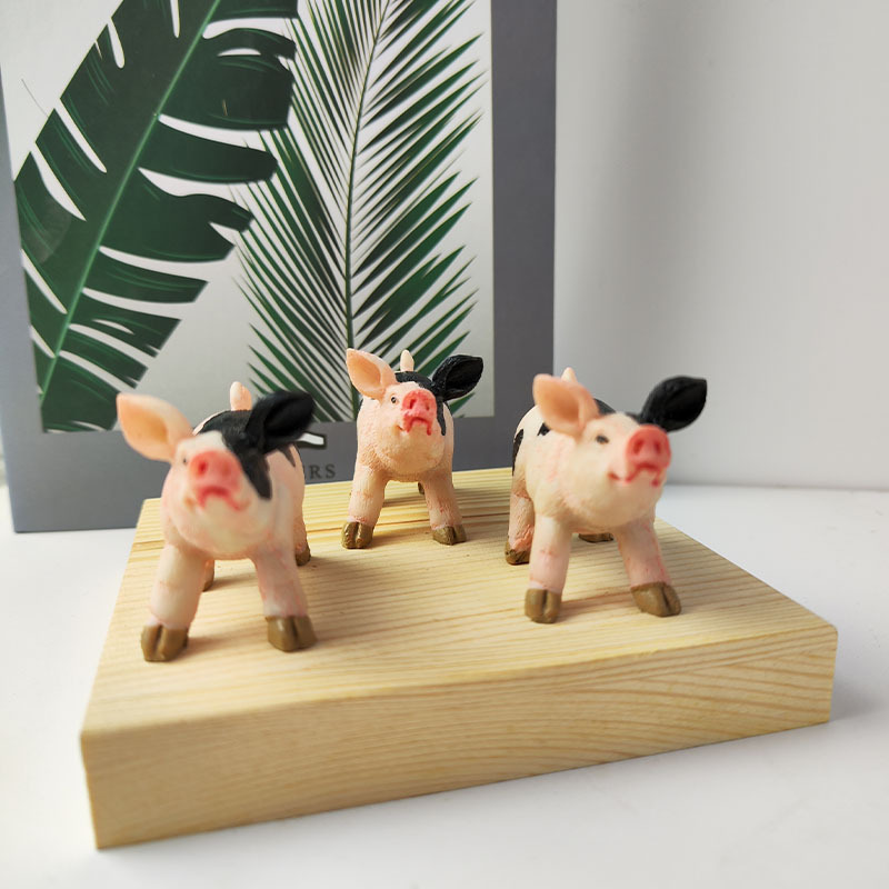 Miniature Resin Crafts Cute Pig Figurines Micro Landscape - Temu