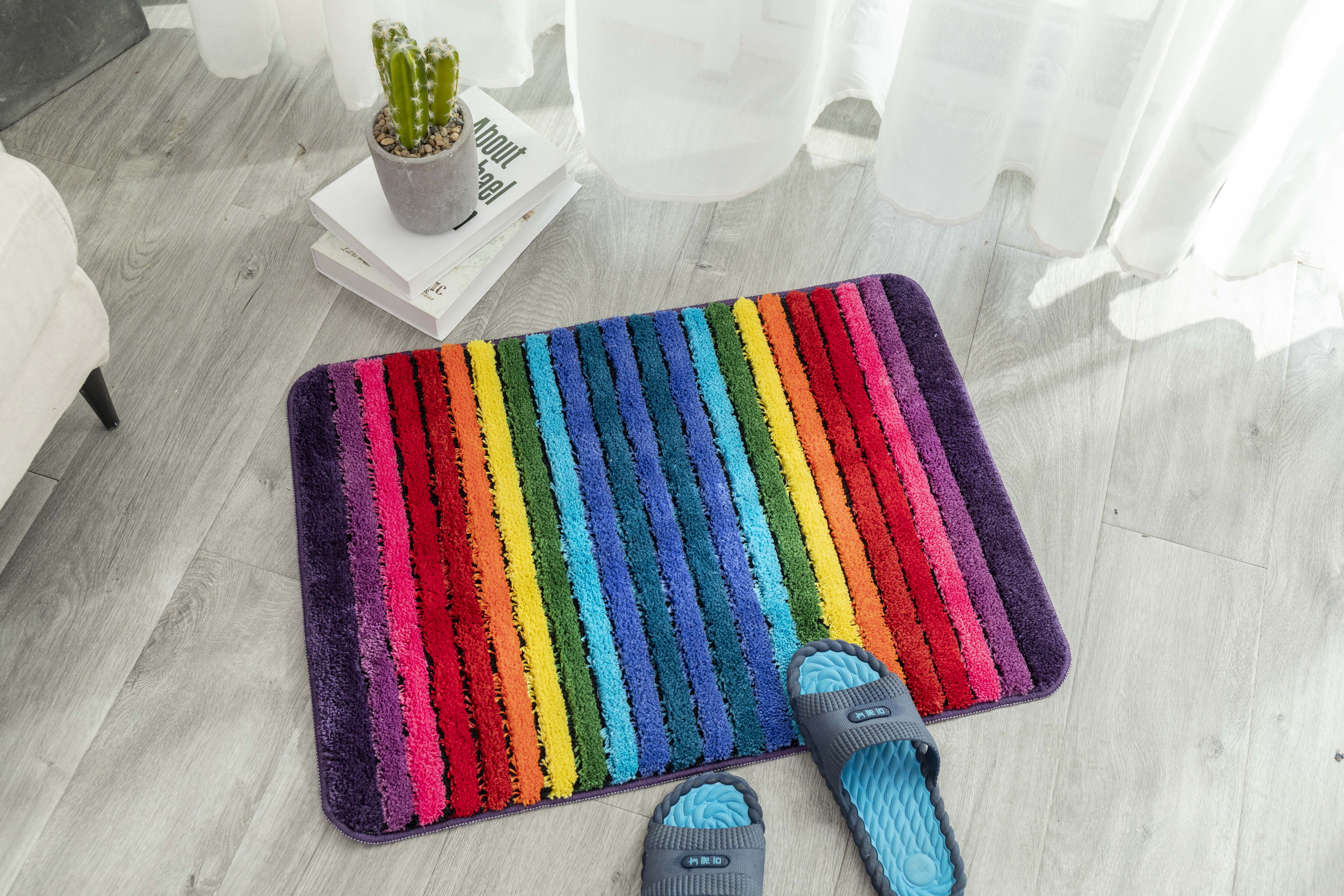 Homenity Multicolor Super Absorbent Soft Waterproof Bathroom Mat