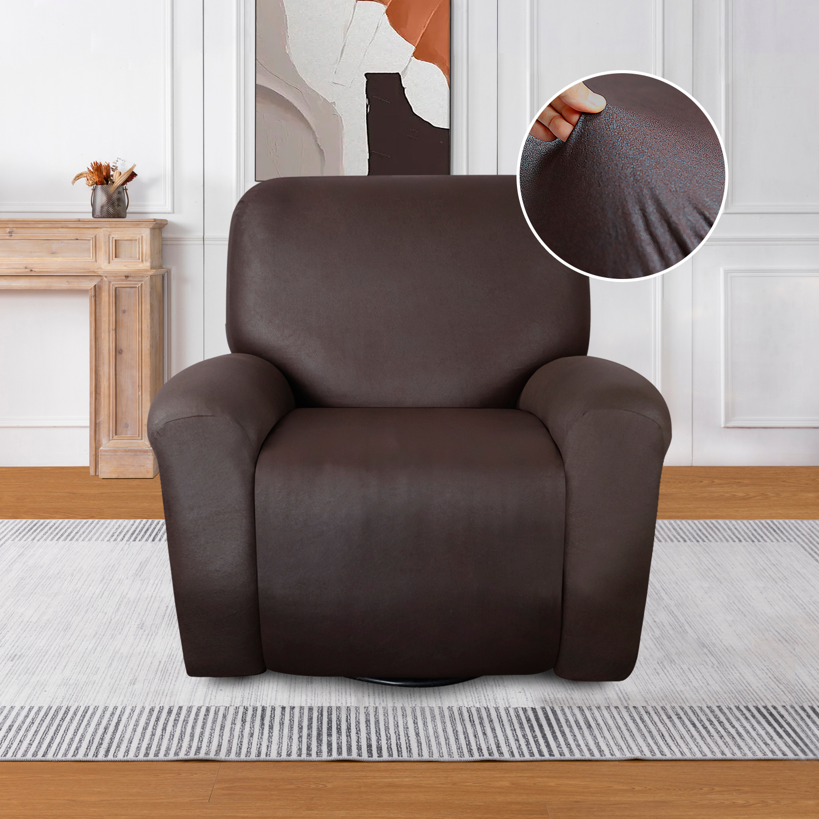 Leather like Spandex Recliner Chair Covers Set Recliner Temu