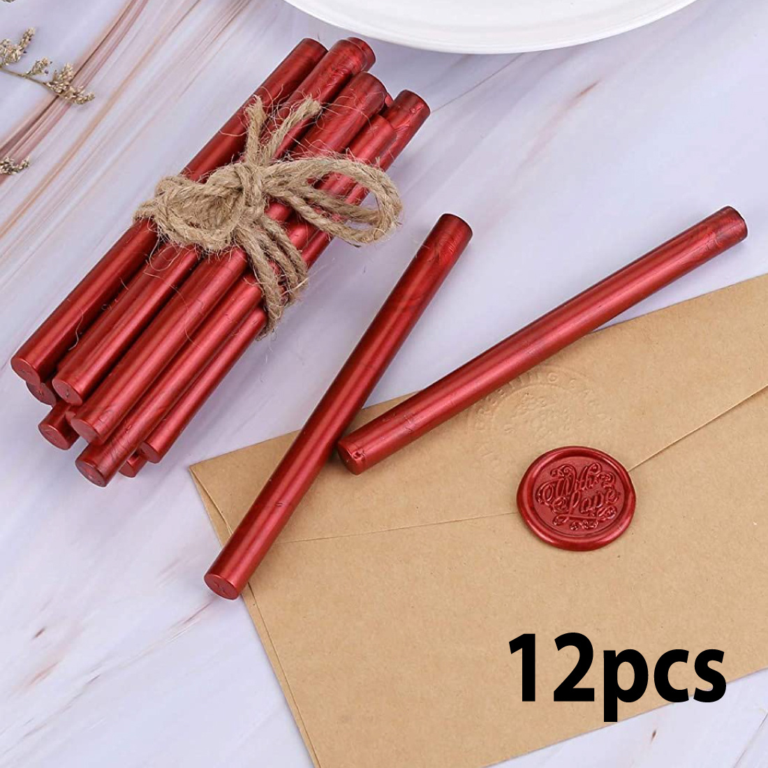  Red Sealing Wax Sticks STAMPMASTER 20pcs Wax Seal Sticks, Glue  Gun Red Wax Sticks for Wedding Invitations Letter Christmas Package  Decoration (Red) : Arts, Crafts & Sewing