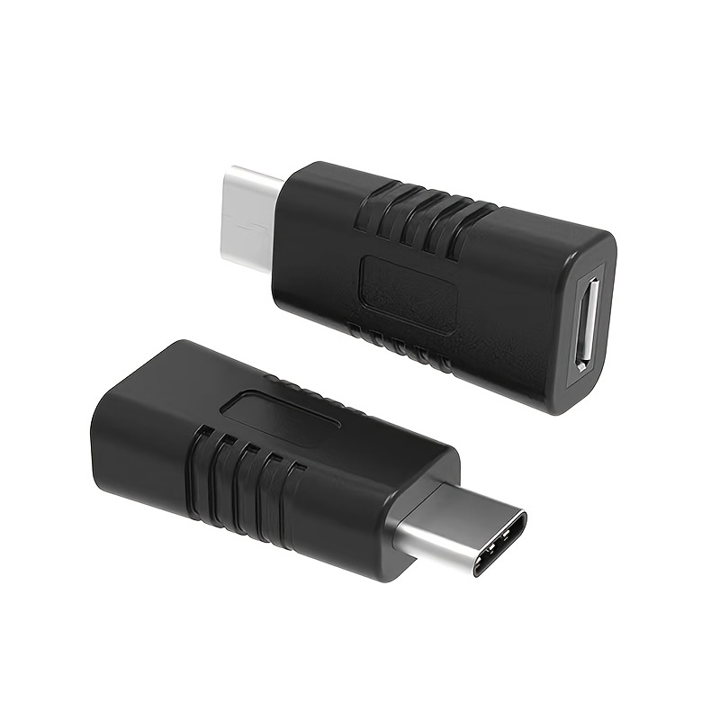 1-2 Adaptadores USB Tipo C. Conector De Conversión De Micro USB A Tipo C.  Transferencia A Alta Velocidad.