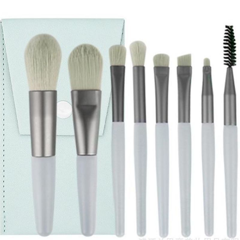 8 pzas Juego Mini Brochas Maquillaje Estuche Brochas - Temu