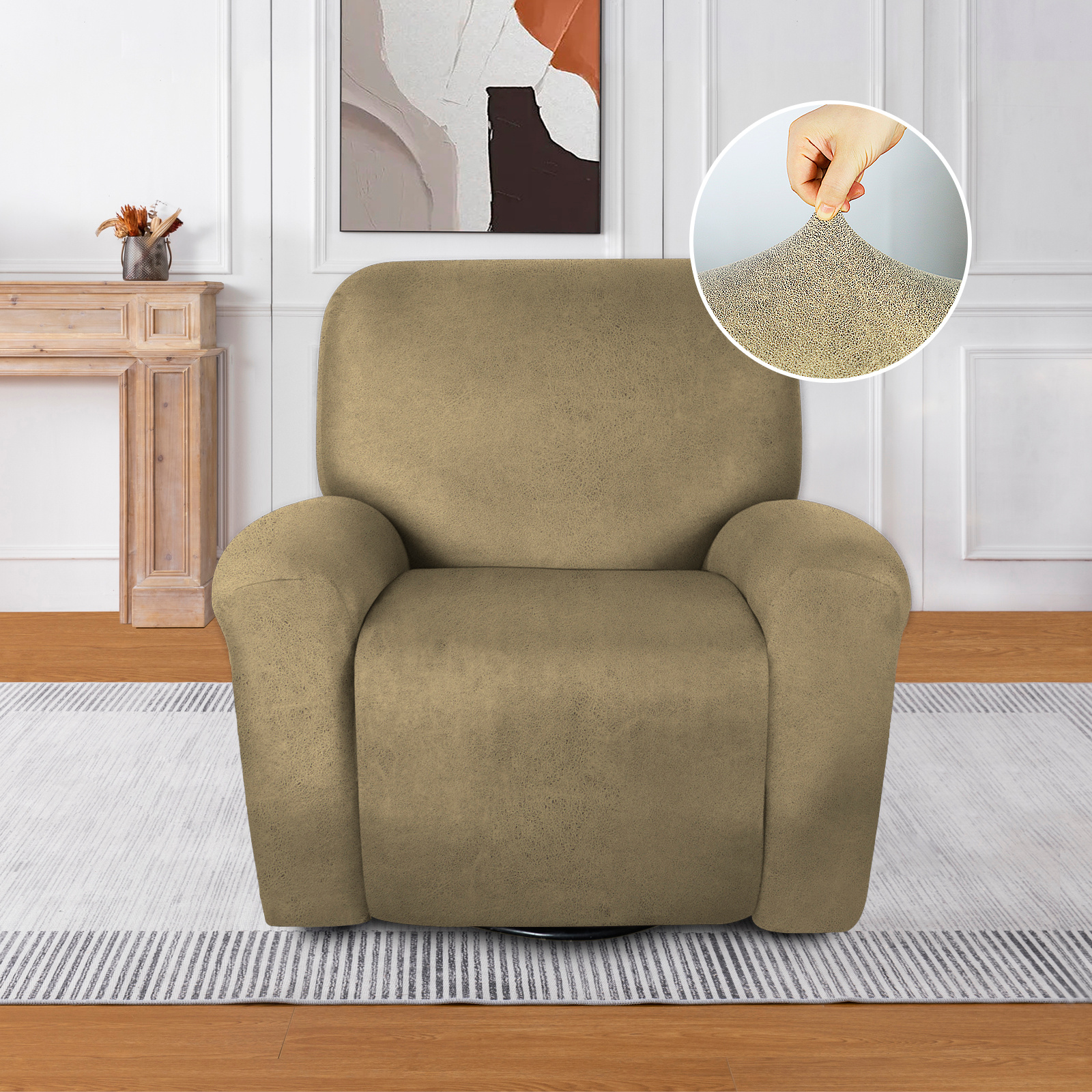 Leather like Spandex Recliner Chair Covers Set Recliner Temu