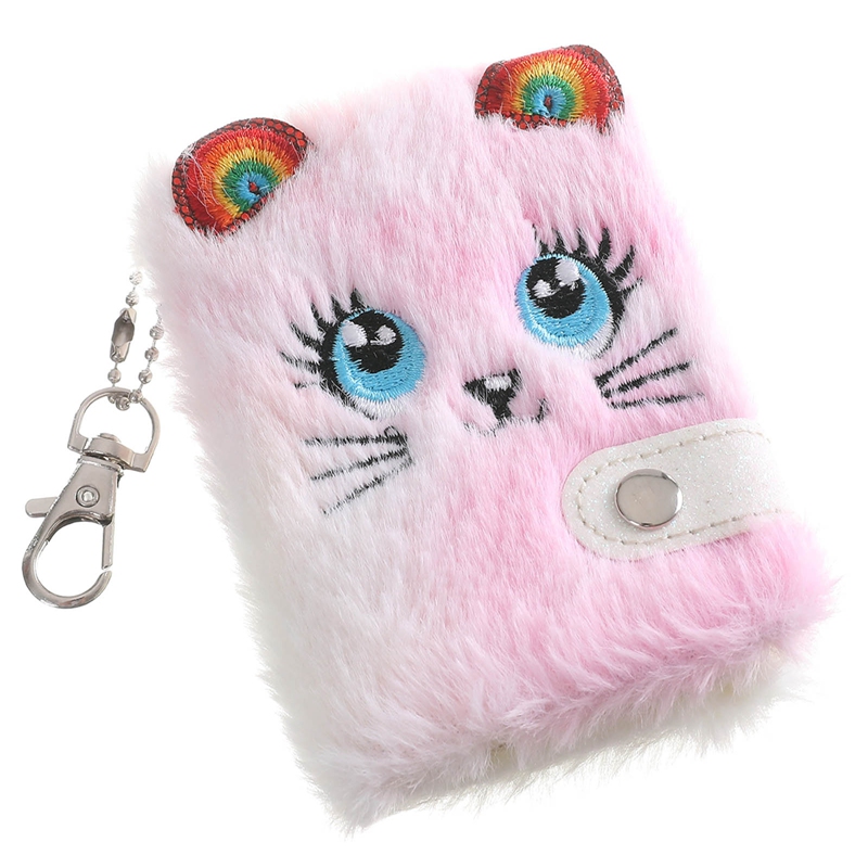 Diary Notebook Girls Keychain Kids Mini Journals Keyring Cat Real Fuzzy  Littles Journal Kawaii Kid Miniature Pendant