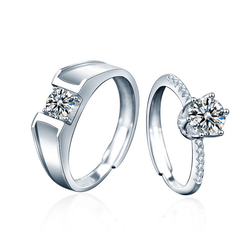 Solitaire hot sale couple rings