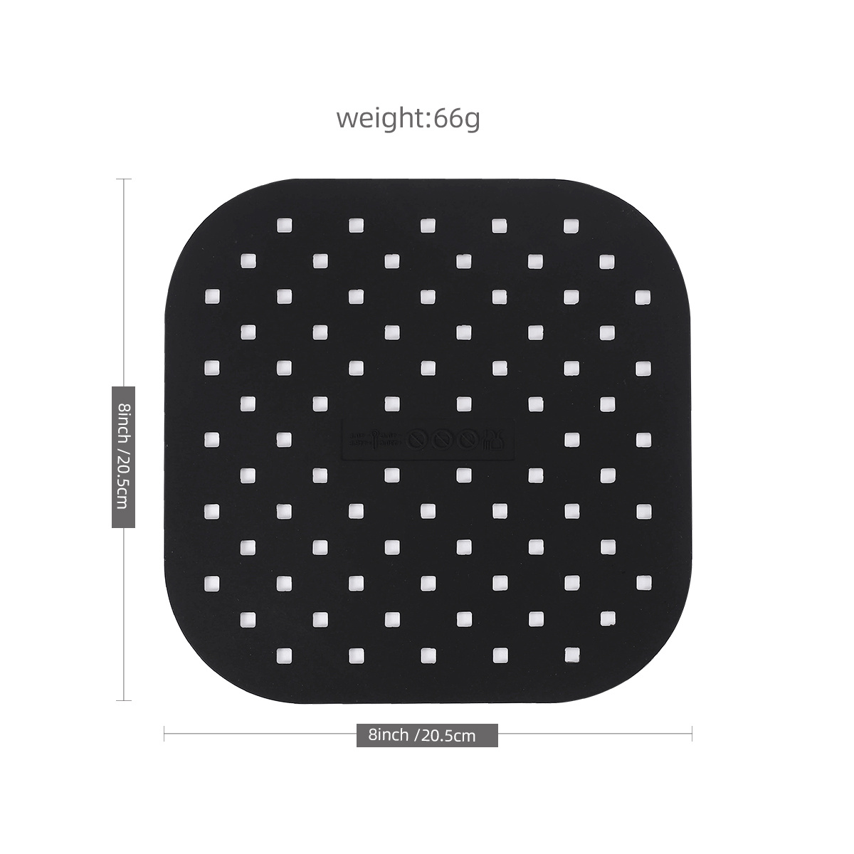 1pc square silicone air fryer liners 8 inch for 4 to 7 qt reusable air fryer pot air fryer inserts for oven microwave accessories details 3