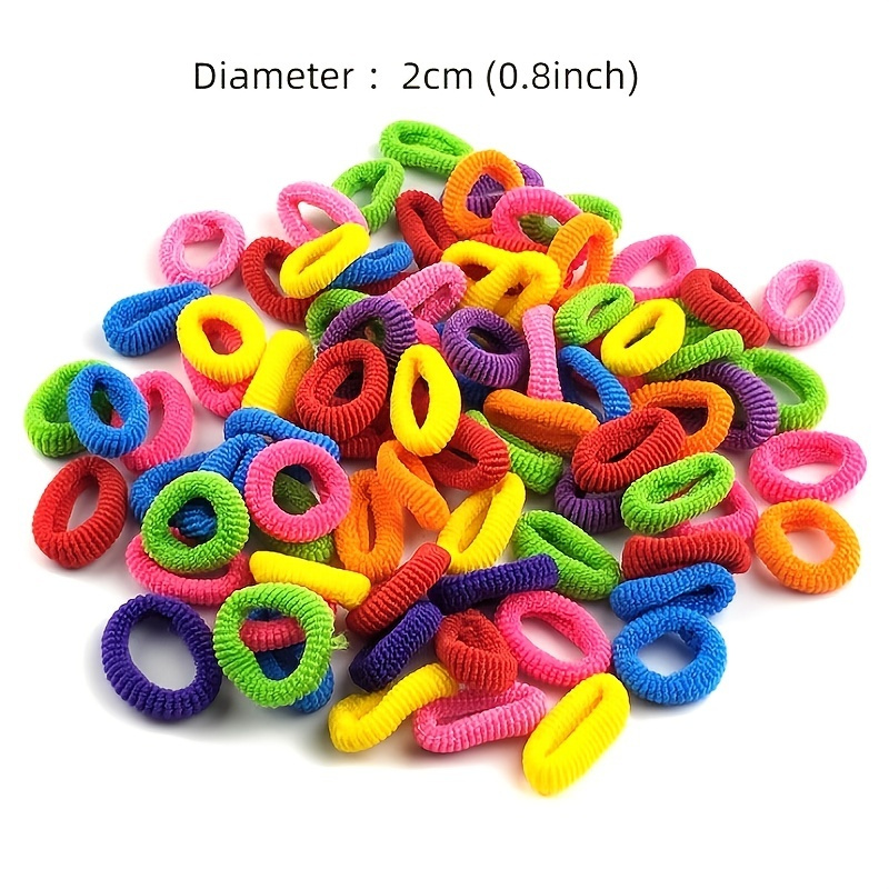 

100pcs Children's Colorful Elastic Mini Hair Ties Scrunchies, Decorative Hair Accessories For Girls