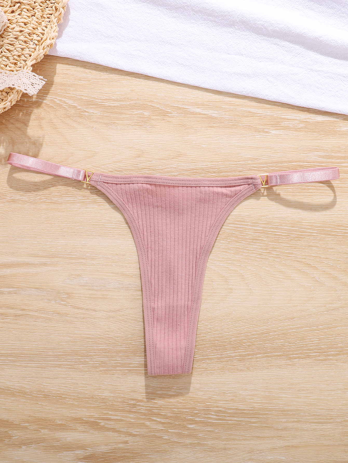 Women's Fashion Comfortable Candy Color Thong Panties Ribbed - Temu Canada