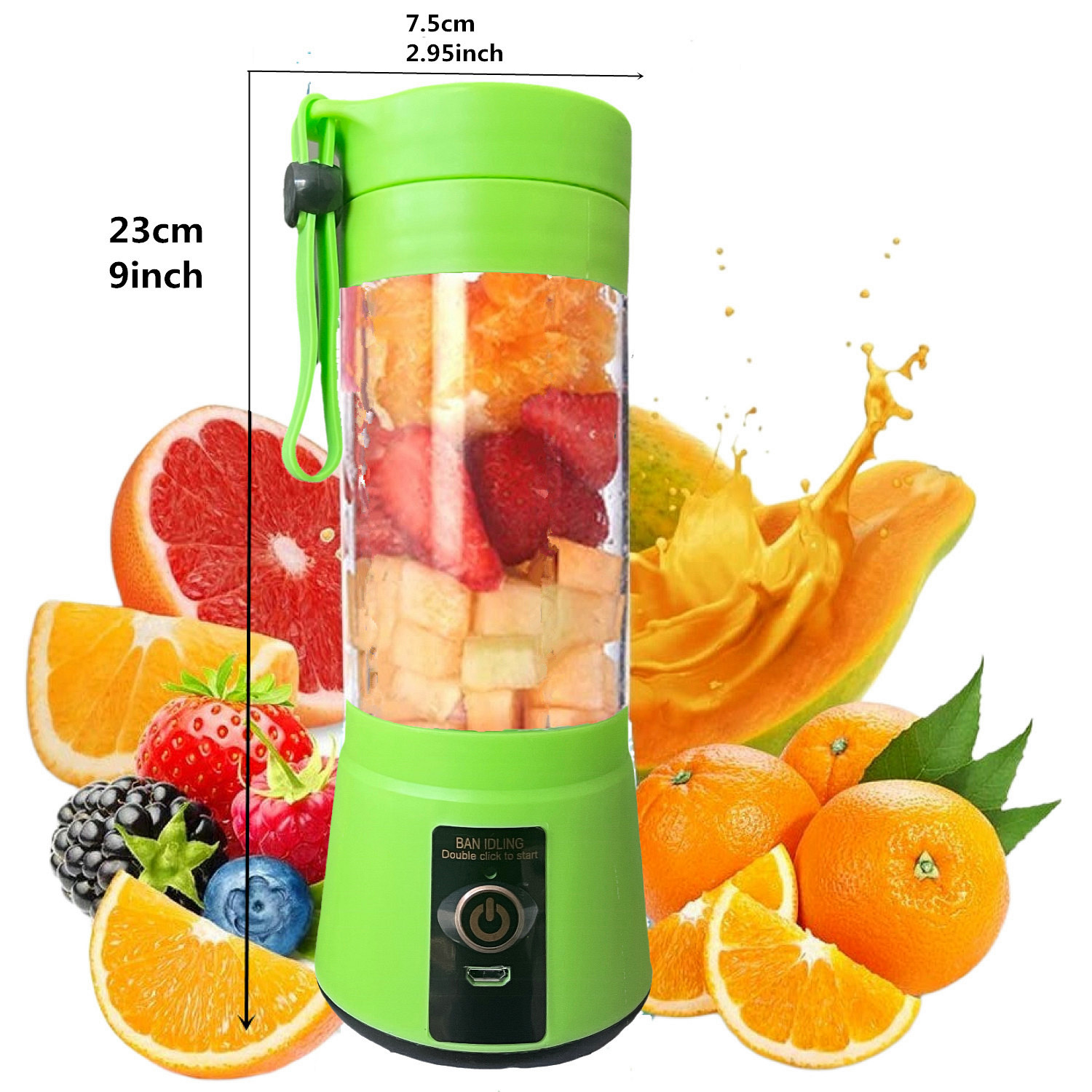 500ML Electric Juicer Portable Smoothie Blender 6 Knife Mini Blenders USB  Wireless Rechargeable Mixer Juicers Cup For Travel - AliExpress