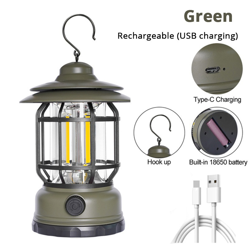 Vintage Portable Outdoor Light, Versatile Camping Lantern For Home And  Patio, Perfect As Christmas Outdoor Home Lighting And Office Desk Night Lamp  - Temu