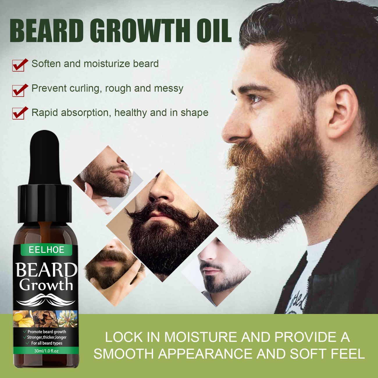 New Beard Hair Care Essential Oil Natural Plant Ingredients Mustache  Treatment Oil For Men | Don't Miss These Great Deals | Temu