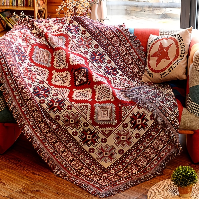 1pc Nordic Bohemia Style Throw, Cotton Blanket For Bed Sofa Chair Don