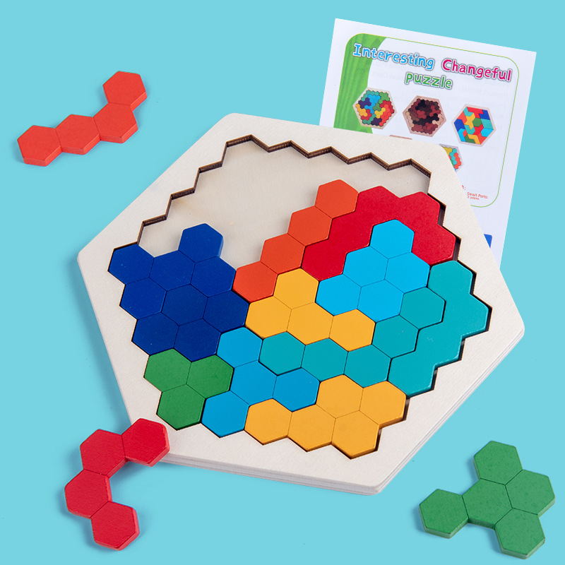 3D Puzzle En Bois Hexagonal, Jouet Éducatif, Casse-tête, Jeu De Test De QI  Cérébral Tangram, Jouet Et Cadeau - Temu Canada