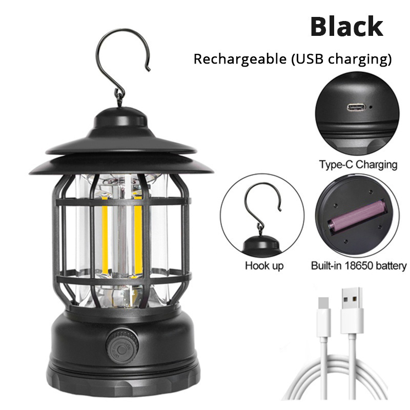 18650 Lantern Newest Camping Light Solar Outdoor USB Charging tent