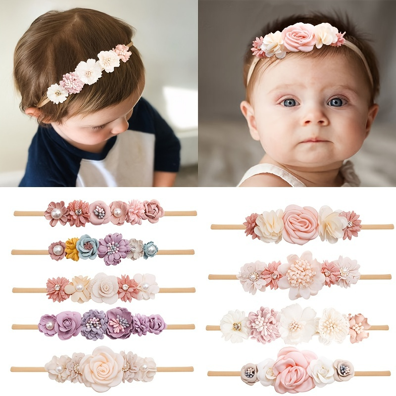 Acheter Fleur nouveau-né bébé bandeau élastique enfants bébé fille bandeaux  bandeau cheveux bébé cheveux accessoires