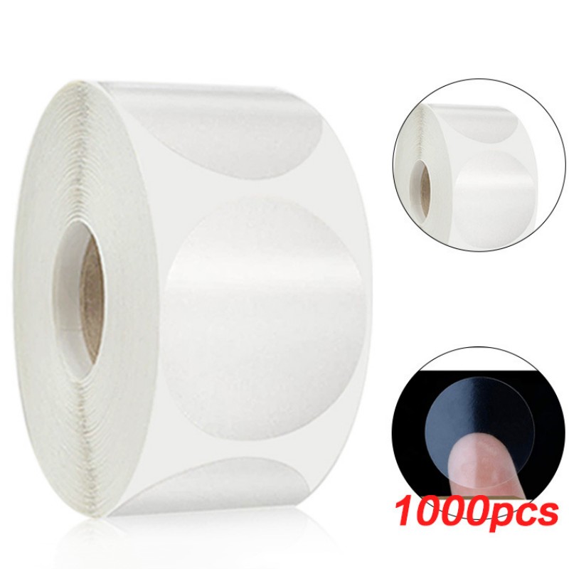 1000 Pcs 1 Inch Clear Package Seals Envelope Seals Stickers for Mailing