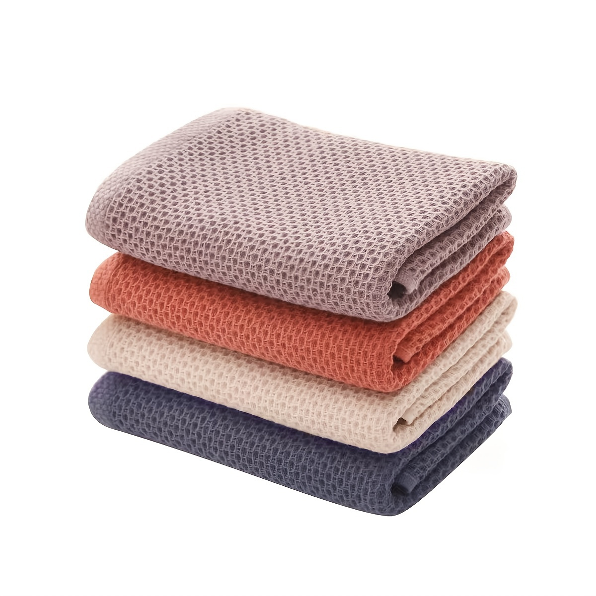 2Pcs 34*34cm Cotton Dishcloth Honeycomb Towel Ultra Soft Absorbent Hand Towel  Wash Cloth Household Kitchen Cleaning Cloth Tool