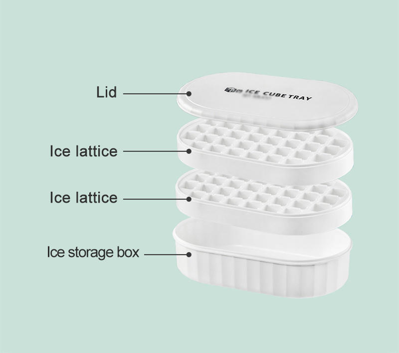 Ice Cube Tray With Lid And Bin Mini Tray Mold Pp 3d Form - Temu