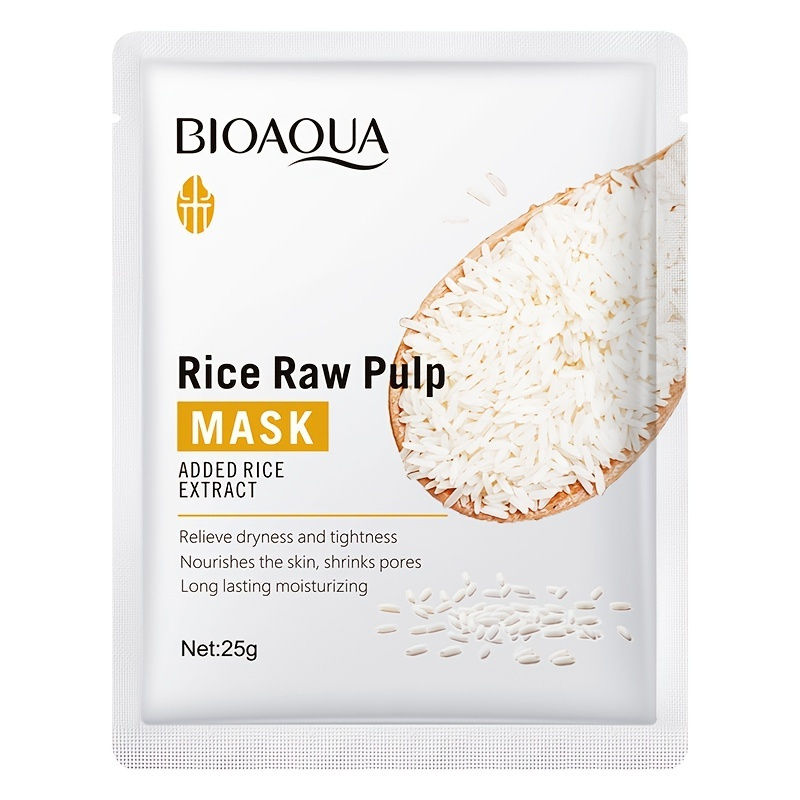 Rice Raw Pulp Face Facial Mask White Rice Whitening Cream Anti Aging