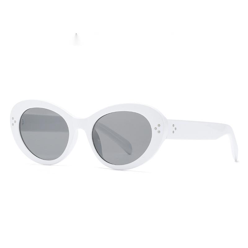 Cat Eye Sunglasses Small Frame Oval Sun Glasses Stylish Gradient Lens Shades