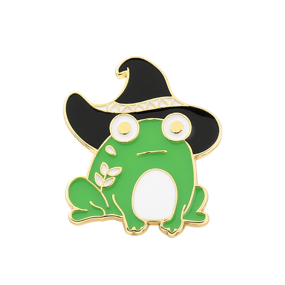 Wish 1 Pcs Frog Pins Wizard Hat Forg Brooches Shirt Bag Colorful Badge Jewelry