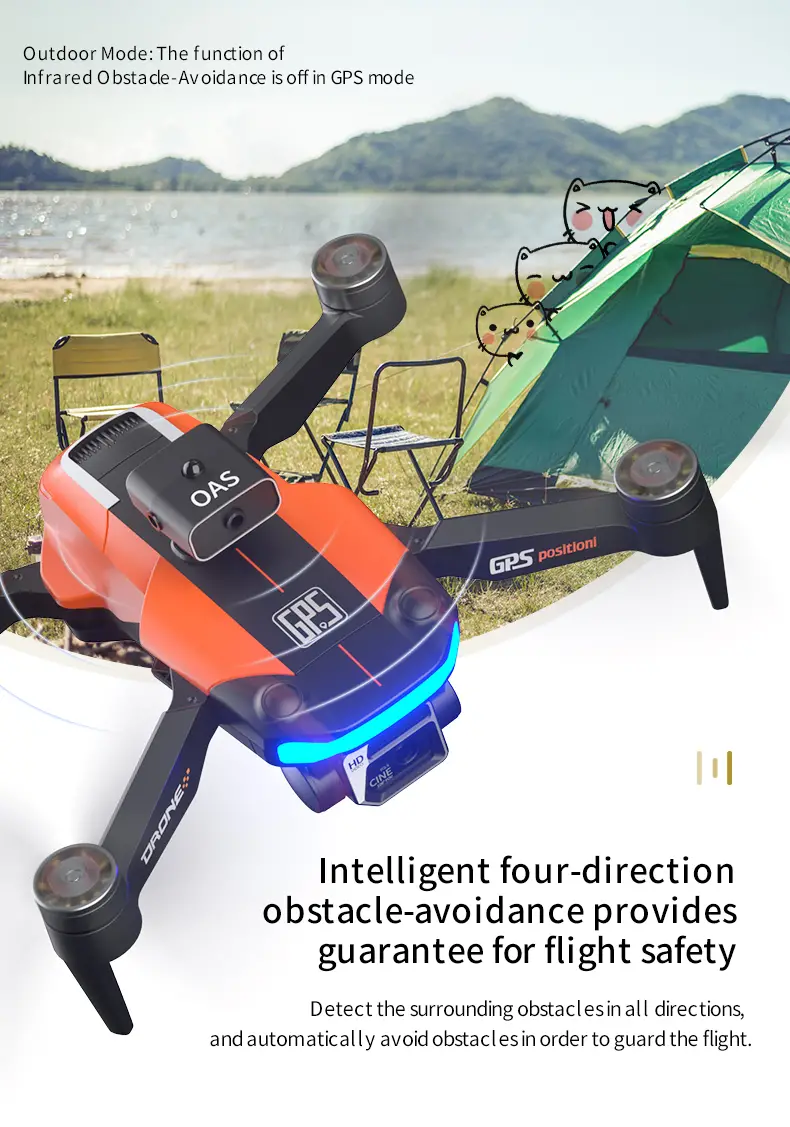 x26 gps drone with dual camera 3 batteries brushless obstacle avoidance gps optical flow positioning adujstable camera remote control aircraft toys gift for kids adults details 3