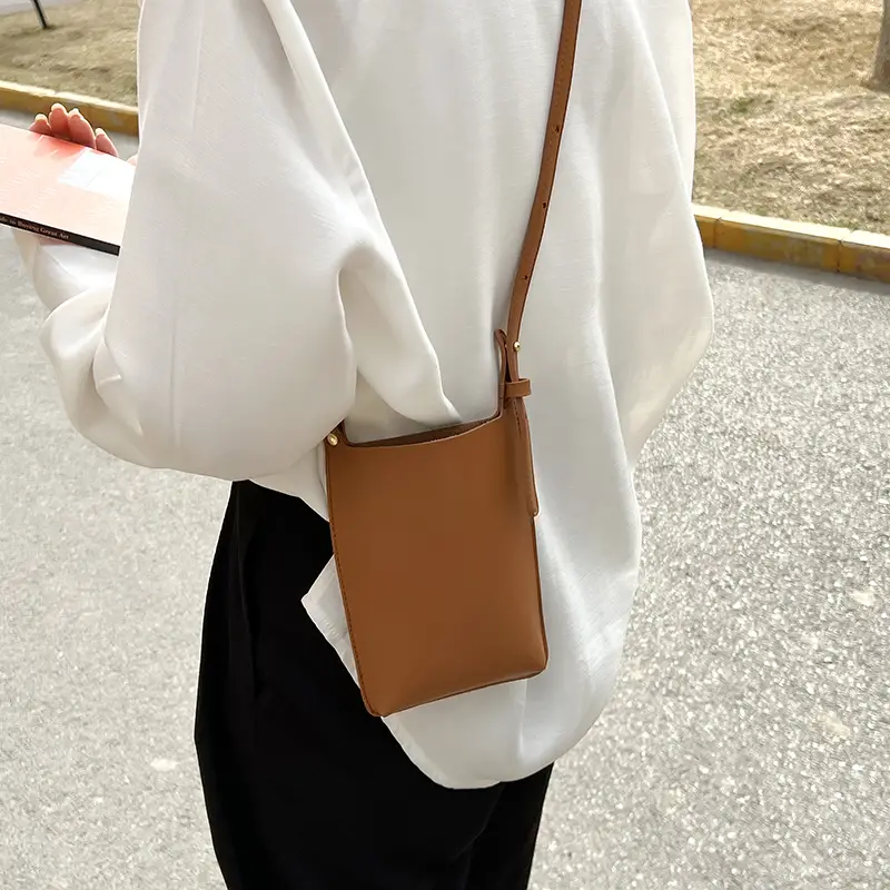 Women's Crossbody Sling Bag PU Leather Mini Purse Bucket Phone Fashion  Handbags